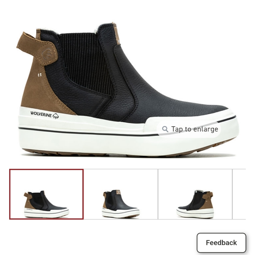 Wolverine Black and Brown Slip-On Sneakers